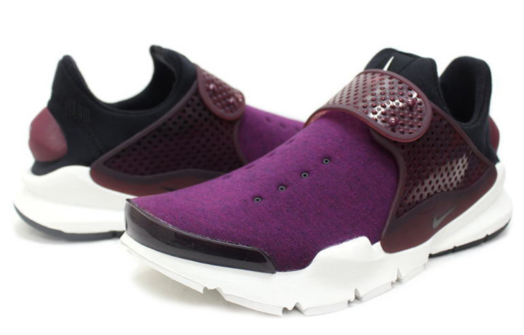 Кроссовки Nike Sock dart Tech Fleece Mulberry (фиолетовые) — 桑树紫/黑/夜栗色 — фото 4