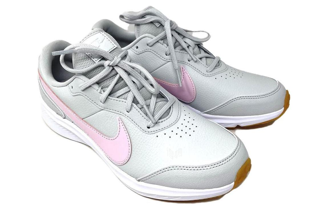 Женские кроссовки Nike Varsity Leather (серо-розовые) — фото 3