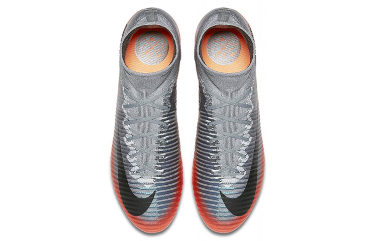 Мужские кроссовки Nike Mercurial Superfly 5 11 CR7 AG (серо-оранжевый) — фото 4