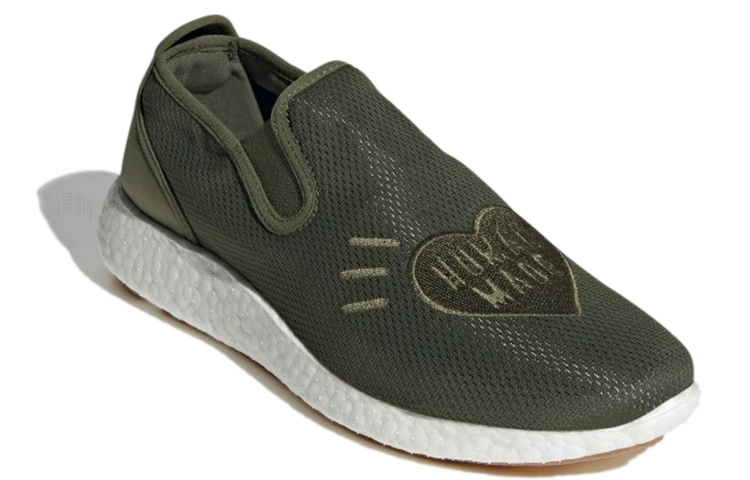 Мужские слипоны Human Made x adidas originals Pure Slip-On (зеленые) — фото 3