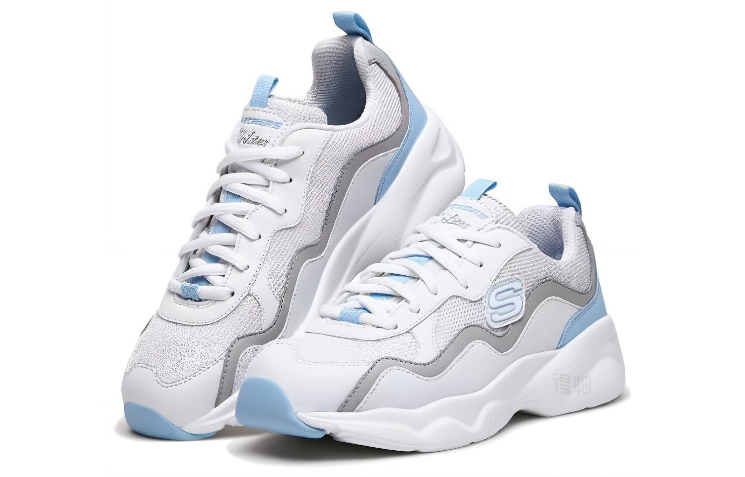 Женские кроссовки Skechers D'LITES AIRY (бело-синие) — Белый / синий — фото 3