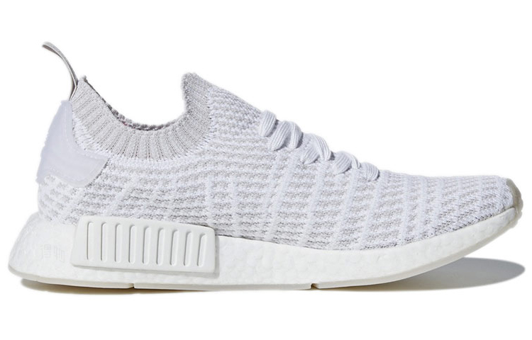 Кроссовки adidas Originals NMD_R1 STLT (бело-серо-розовый) — Белый / серый / розовый — фото 2