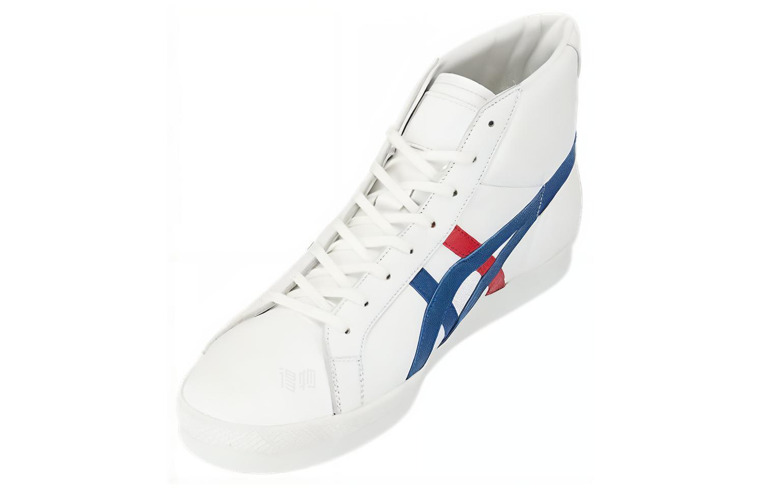 Кроссовки Onitsuka Tiger Fabre BL-L Deluxe (бело-сине-красные) — фото 4