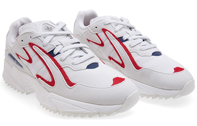 Кроссовки adidas Originals Yung-96 Chasm Trail (бело-красные) — Белый / красный — фото 3