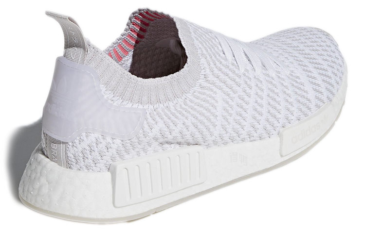 Кроссовки adidas Originals NMD_R1 STLT (бело-серо-розовый) — Белый / серый / розовый — фото 4