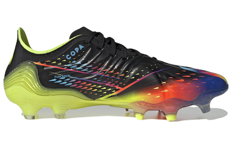 Футбольные бутсы adidas Copa Sense.1 FG (черный / желтый / бирюзовый) — Чёрный / жёлтый / бирюзовый — фото 2