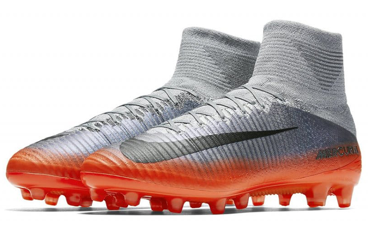 Мужские кроссовки Nike Mercurial Superfly 5 11 CR7 AG (серо-оранжевый) — фото 3