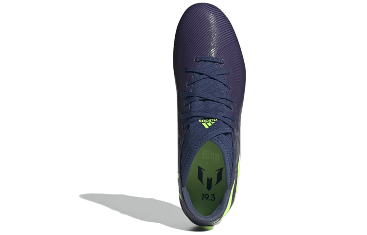 Мужские бутсы adidas Messi 19.3 Firm Ground Cleats TF (пурпурно-зеленые) — Фиолетовый / зелёный — фото 4