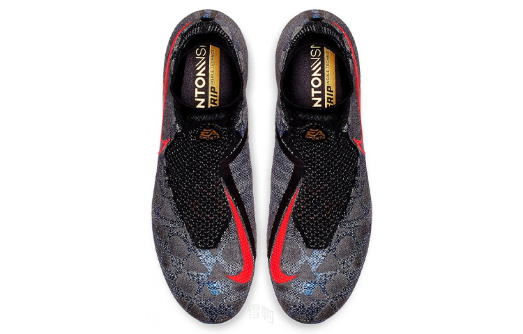Мужские футбольные бутсы Nike Phantom Vision Elite DF FG (черно-красный) — Чёрный / красный — фото 4