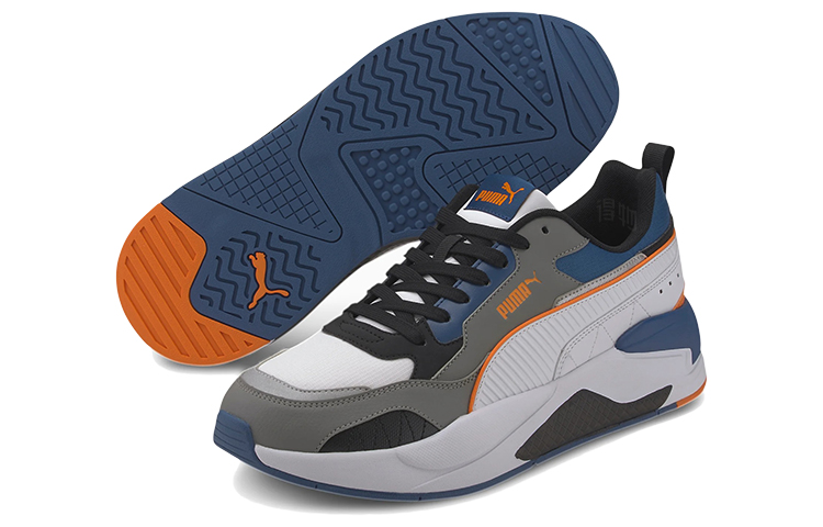 Кроссовки PUMA X-Ray 2 Square Pack (коричневый / белый / синий / черный / оранжевый) — Коричневый / белый / синий / чёрный / оранжевый — фото 3