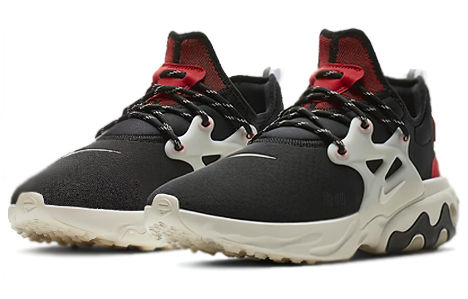 Кроссовки Nike React Presto (черно-бело-красный) — Чёрный / белый / красный — фото 2