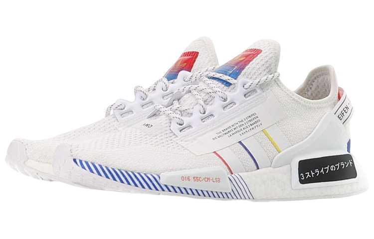 Кеды adidas originals NMD_R1 V2 (бело-черно-синие) — фото 3