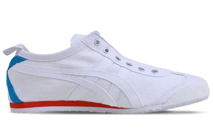 Слипоны Onitsuka Tiger Mexico 66 (бело-сине-красные) — фото 2
