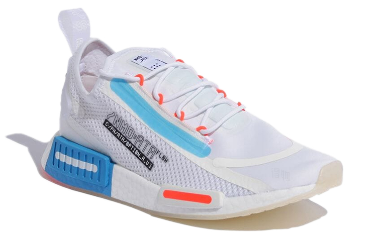 Кроссовки adidas originals NMD_R1 Spectoo (бело-синие) — Белый / синий — фото 3