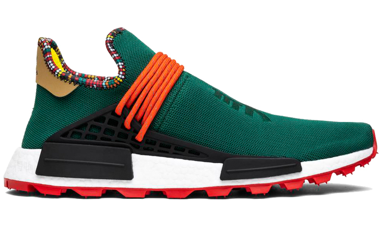 Кроссовки adidas originals NMD Hu PW Solar "Asia Exclusive" (зелено-черно-белые) — Зелёный / чёрный / белый — фото 3