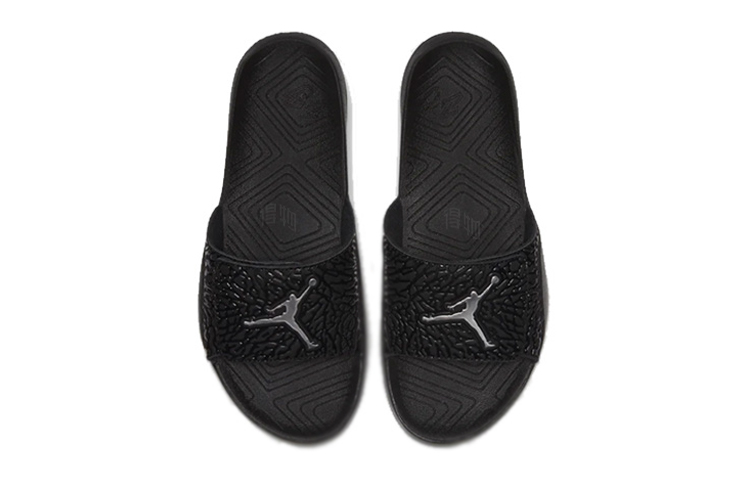 Мужские шлепанцы Jordan Hydro 7 V2 (черные) — Чёрный — фото 3