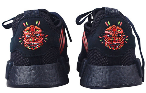 Кроссовки adidas originals NMD_R1 CNY (черные) — Чёрный — фото 4