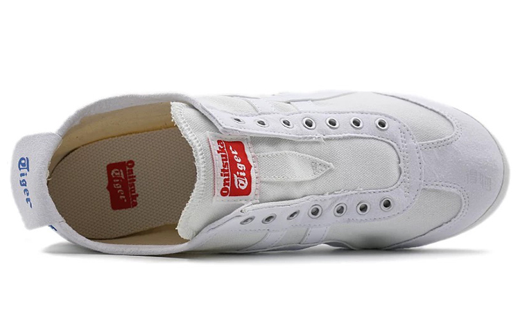 Слипоны Onitsuka Tiger Mexico 66 (бело-сине-красные) — фото 4