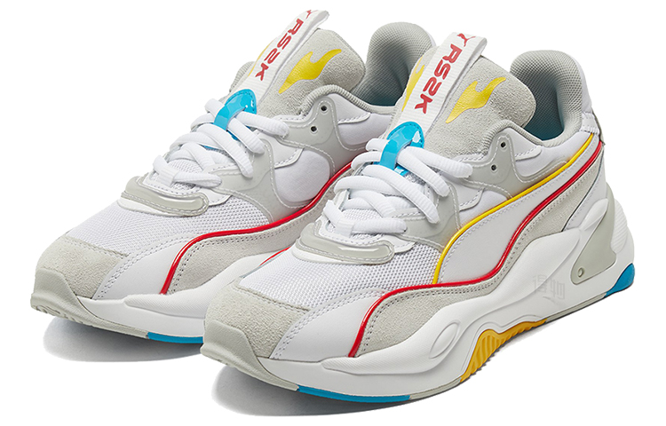 Женские кроссовки PUMA Rs-2k Power Play (бело-серый) — Белый / серый / жёлтый / синий / красный — фото 3