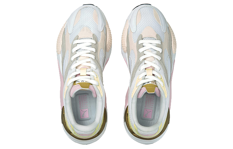 Кроссовки PUMA RS-X³ Puzzle v2 (бело-розово-желтые) — Белый / розовый / жёлтый — фото 3