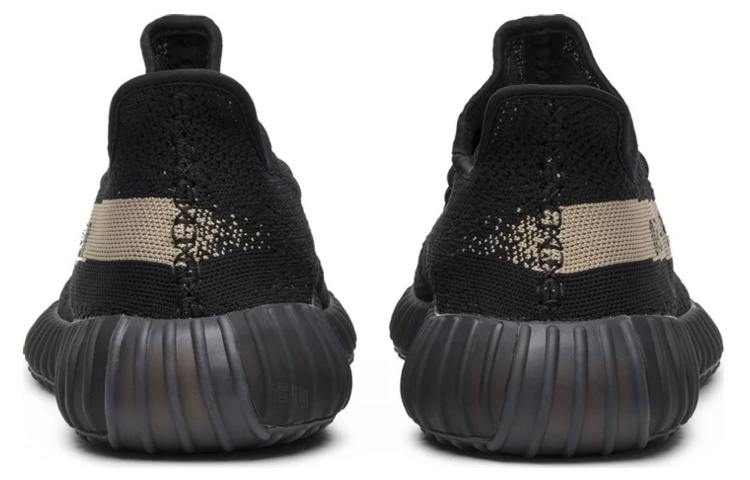 Кроссовки adidas originals Yeezy Boost 350 V2 (черно-зеленые) — Чёрный — фото 4