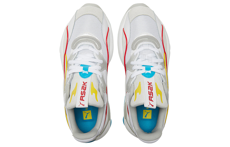 Женские кроссовки PUMA Rs-2k Power Play (бело-серый) — Белый / серый / жёлтый / синий / красный — фото 4