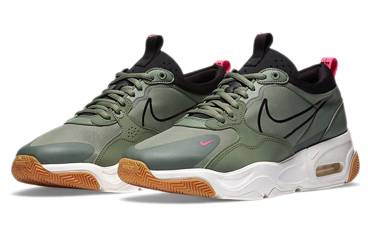 Мужские кроссовки Nike Skyve Max (зелено-белые) — фото 3