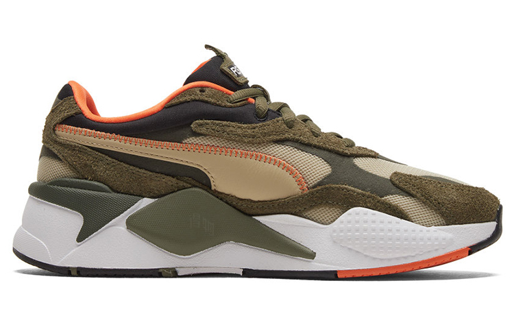Мужские кроссовки PUMA RS-X (серо-бежевые) — 灰卡其色/墨绿色/褐橄榄色 — фото 2