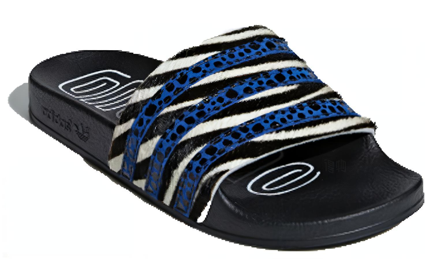 Женские шлепанцы adidas originals Adilette Slides (черно-синий) — фото 2