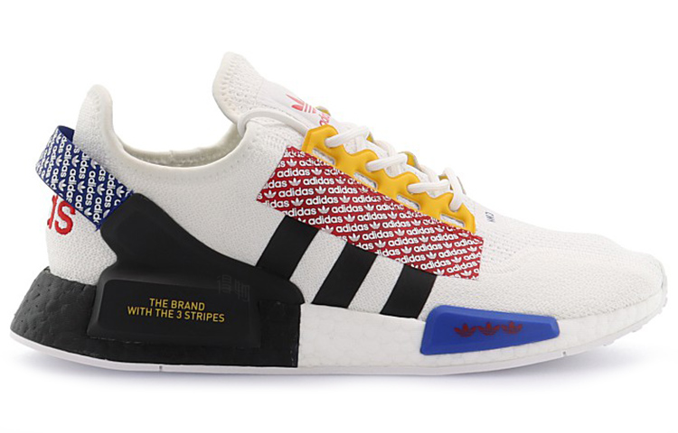 Кроссовки adidas originals NMD_R1 (белый / черный / крaсный) — Белый / чёрный / красный — фото 2