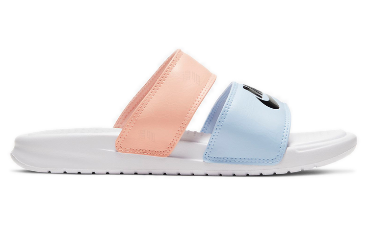 Женские шлепанцы Nike Benassi Duo Ultra Slide (сине-розовые) — фото 2