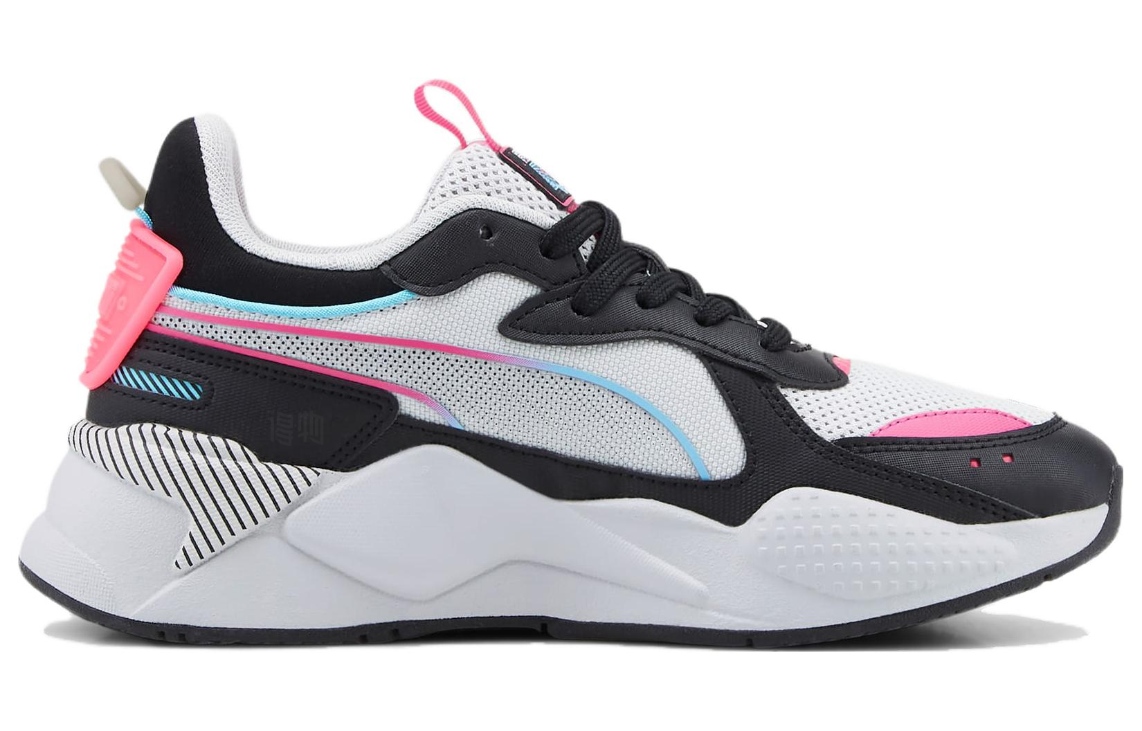 Женские кроссовки PUMA RS-X 3D (черно-бело-розовые) — фото 2