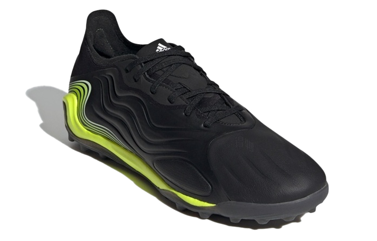 Мужские футбольные бутсы adidas Copa Sense.1 TF (черный / зеленый) — Чёрный / зелёный — фото 3