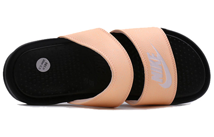Женские шлепанцы Nike Benassi Duo Ultra (черно-розовые) — фото 4