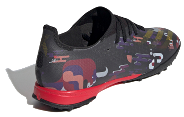 Бутсы adidas X GHOSTED.3 TF (черные / красные) — Чёрный / красный — фото 4