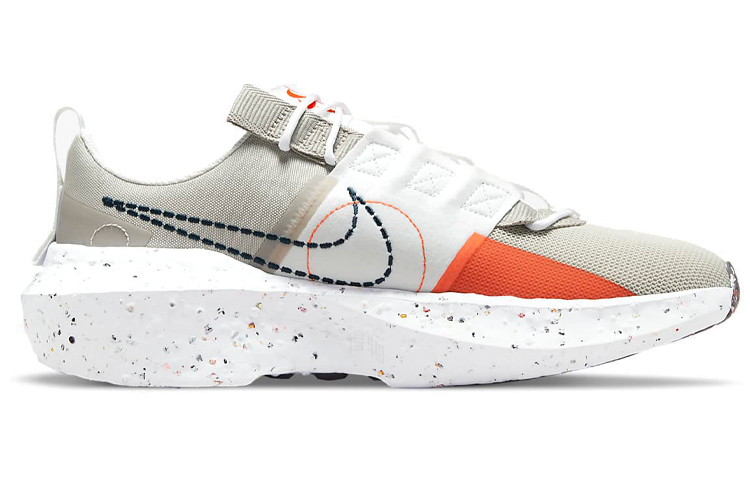 Мужские кроссовки Nike Crater Impact (белые с серым и оранжевым) — Белый / серый / оранжевый — фото 2