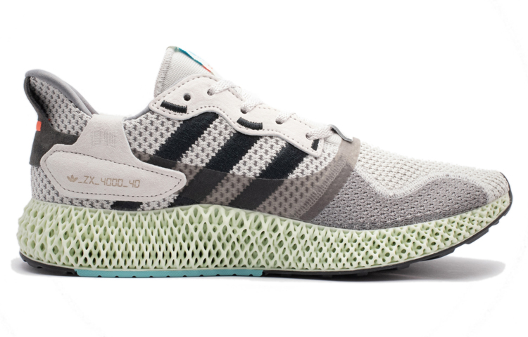 Унисекс кроссовки adidas I-4D ZX 4000 4D (серо-оранжево-синий) — фото 2