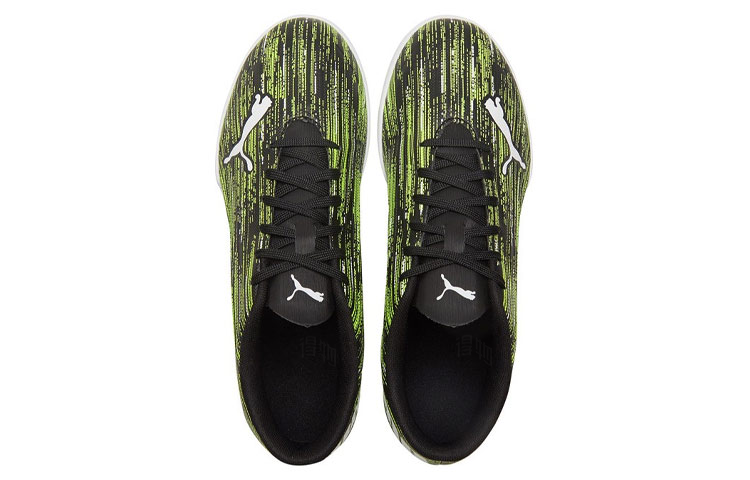 Мужские бутсы PUMA Ultra 4.2 (черно-бело-желтые) — фото 4