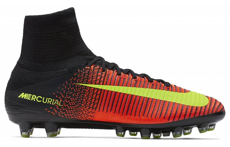 Мужские бутсы Nike Mercurial Superfly 5 11 Pro AG (черно-оранжево-желтый) — Чёрный / оранжевый / жёлтый — фото 2