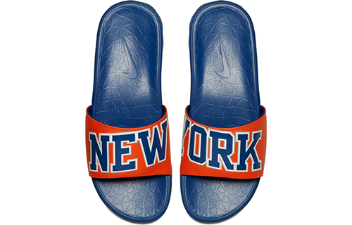 Мужские шлепанцы Nike 917551-800 (сине-красные) — фото 3