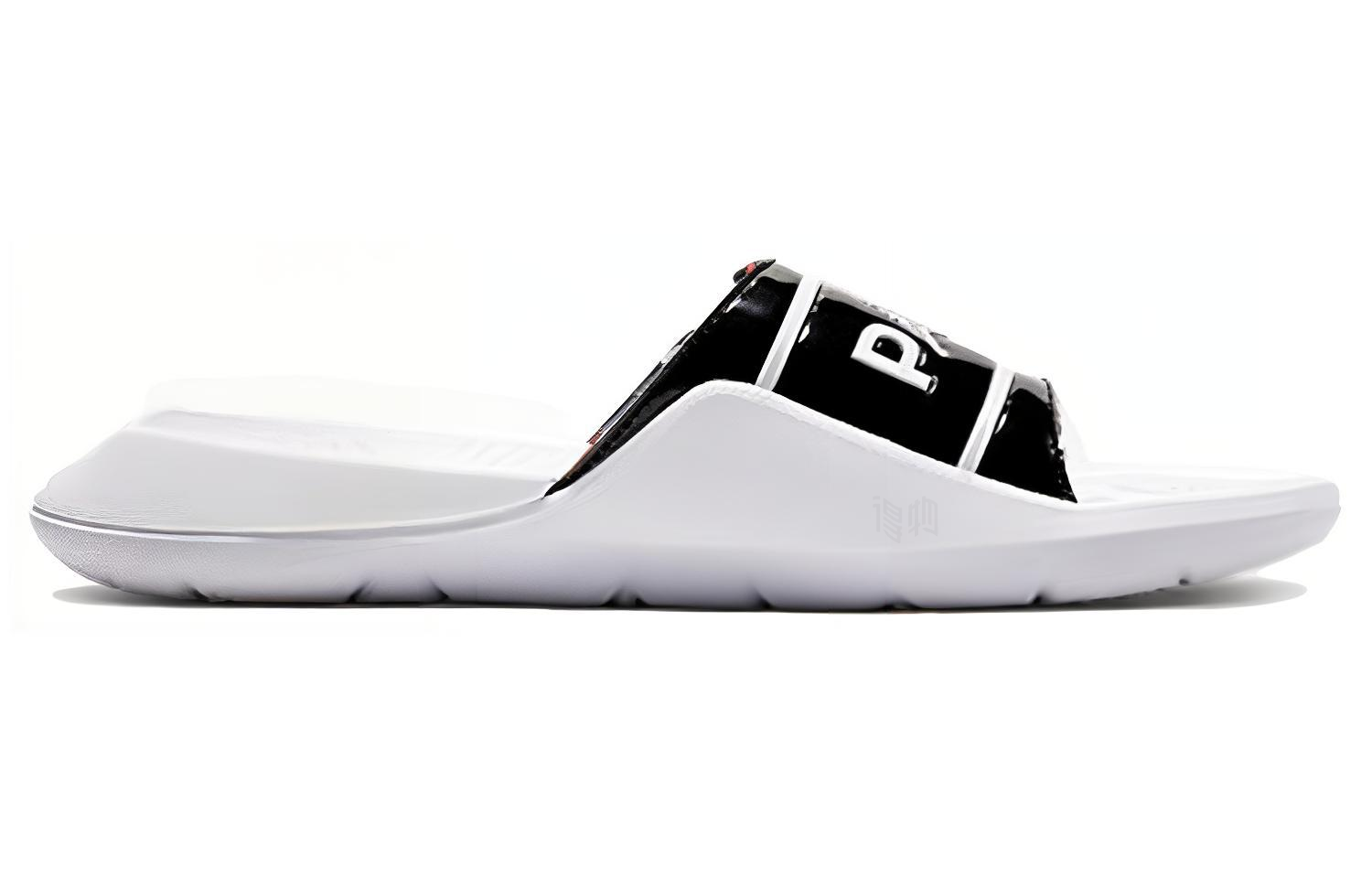 Мужские шлепанцы Jordan Hydro 7 V2 PSG (бело-черные) — Белый / чёрный — фото 2