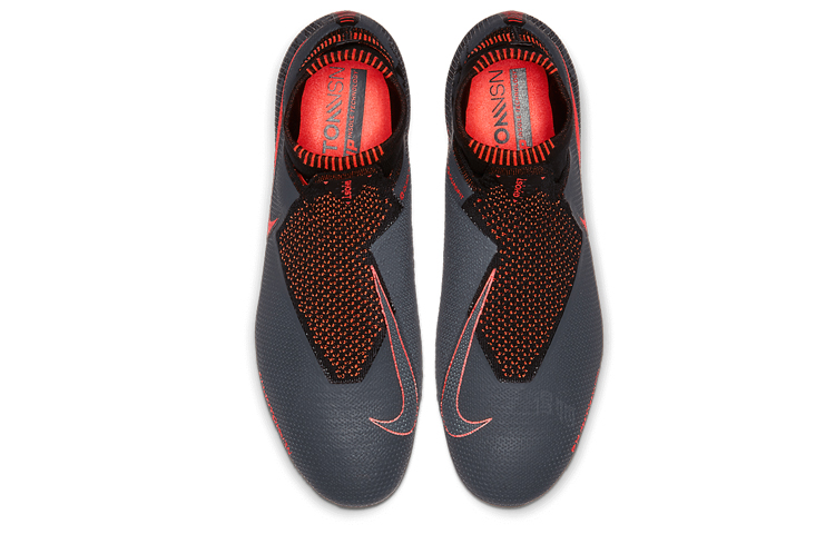 Футбольные бутсы Nike Phantom Vision Elite FG (серый / черный) — Серый / чёрный — фото 4