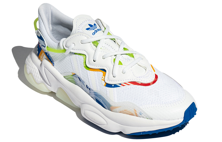 Кроссовки adidas originals Ozweego (бело-сине-красные) — фото 3