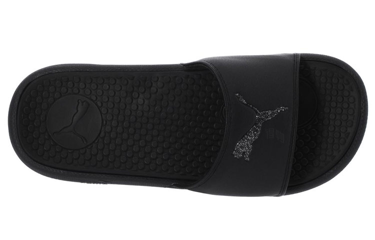 Женские шлепанцы PUMA Cool Cat (черно-серебристые) — Чёрный / серебристый — фото 4