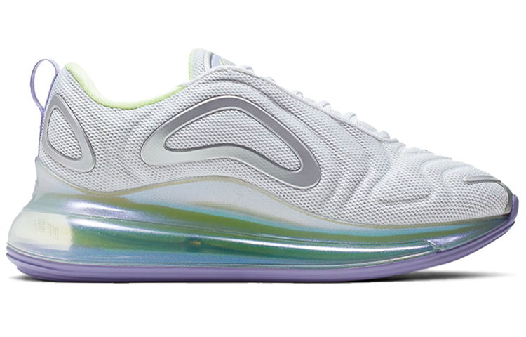 Женские кроссовки Nike Air Max 720 White Violet Silver (бело-фиолетово-зеленые) — фото 2