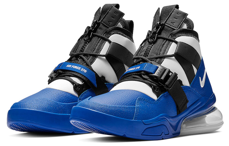 Мужские кроссовки Nike Air Force 270 Utility "Racer Blue" (черный / синий / белый) — Чёрный / синий / белый — фото 3