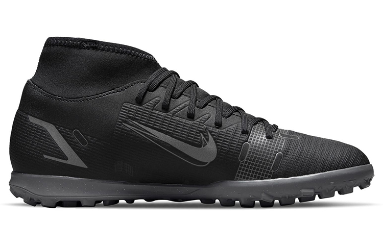 Мужские кроссовки Nike Mercurial Superfly 8 14 Club TF (черно-серые) — Чёрный / серый — фото 2