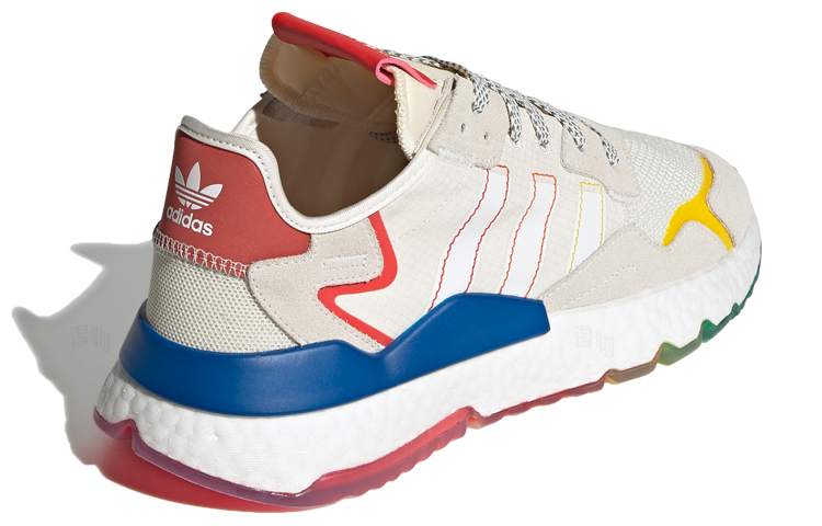 Унисекс кроссовки adidas originals Nite Jogger (бело-цветные) — 白/彩 — фото 4