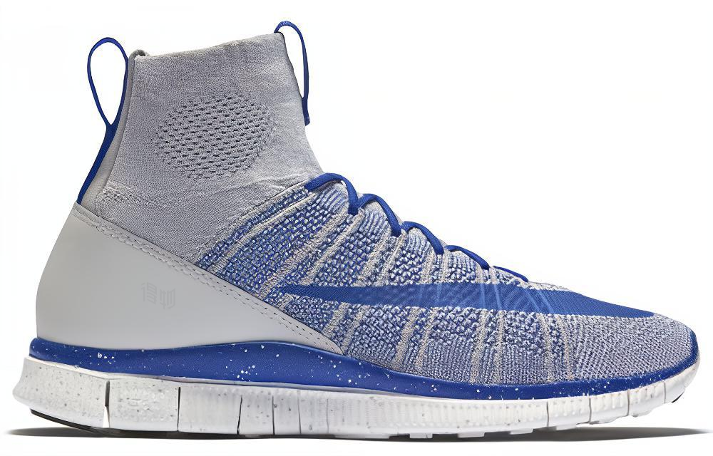 Унисекс кроссовки Nike Free Flyknit Mercurial (серо-синий) — фото 2