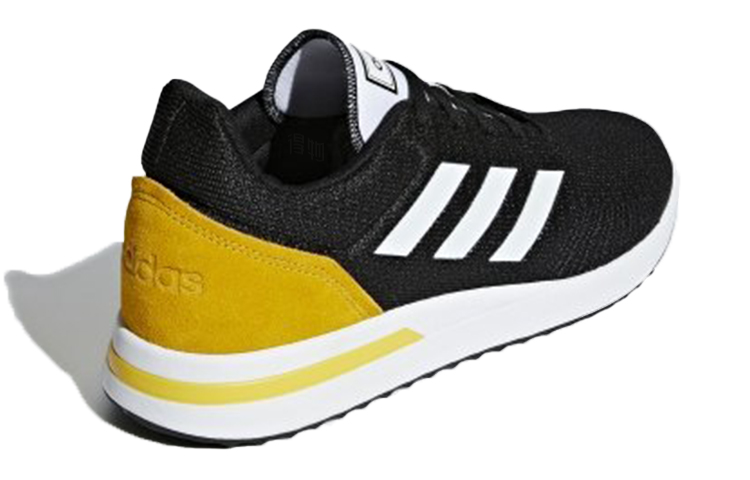 Мужские кроссовки adidas neo Run 70S (черно-желтые) — Чёрный / жёлтый — фото 3